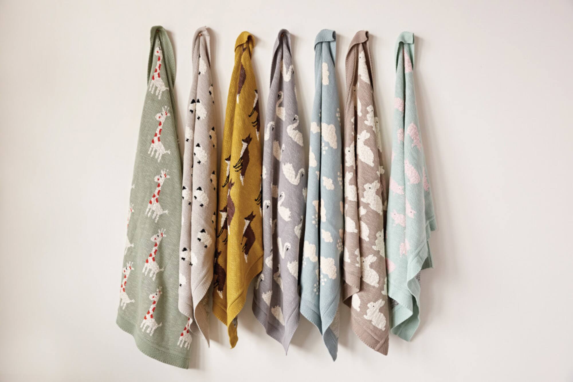 Hello Honey® Gray Cotton Knit Sheep Blanket